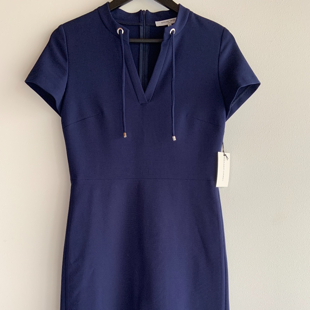 Gerard Darel Paris Navy Sheath Dress 36FR/US 4 NWT